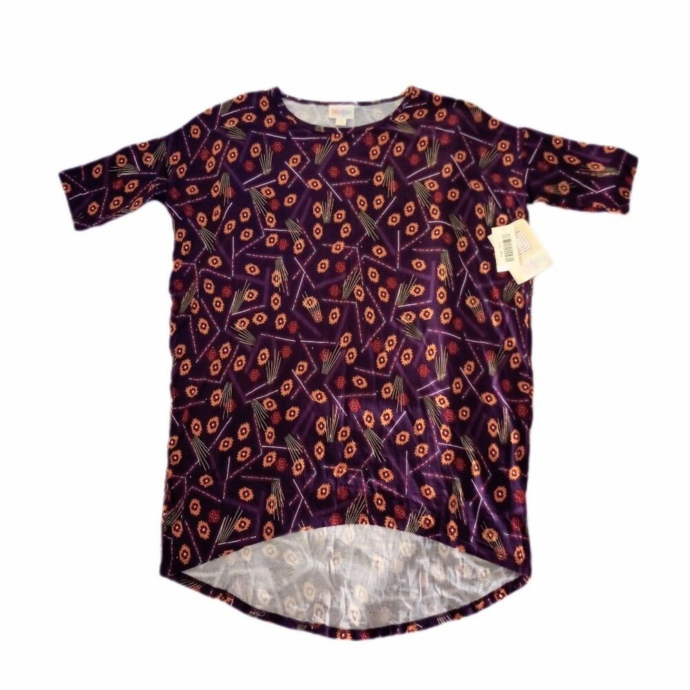 NWT Lularoe Irma Purple Aztec Pattern Top sz XXS Womens